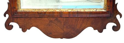 GEORGE II WALNUT GILT WALL MIRROR - ADDITIONAL PHOTO 2