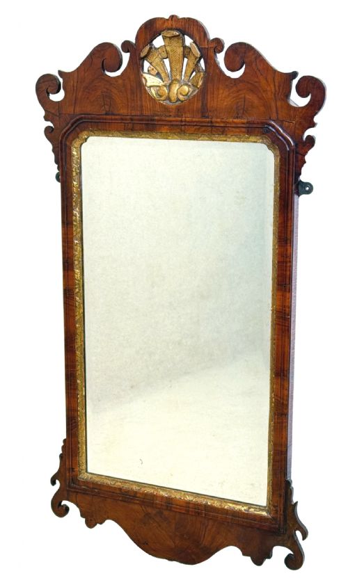 GEORGE II WALNUT GILT WALL MIRROR - ADDITIONAL PHOTO 9
