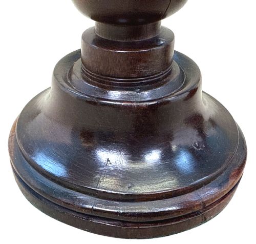 PAIR OF 19TH CENTURY LIGNUM VITAE TREEN CANDLESTICKS - ADDITIONAL PHOTO 4