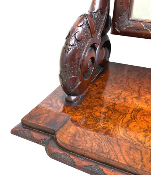 fig 1. Victorian Burr Walnut Dressing Table Mirror