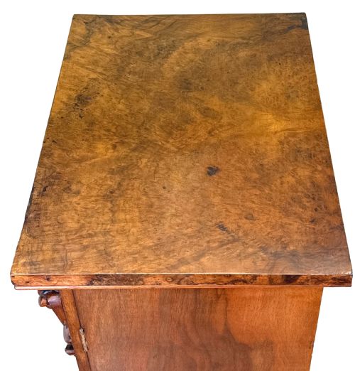 MID 19TH CENTURY BURR WALNUT WELLINGTON CHEST OF DRAWERS - ADDITIONAL PHOTO 8