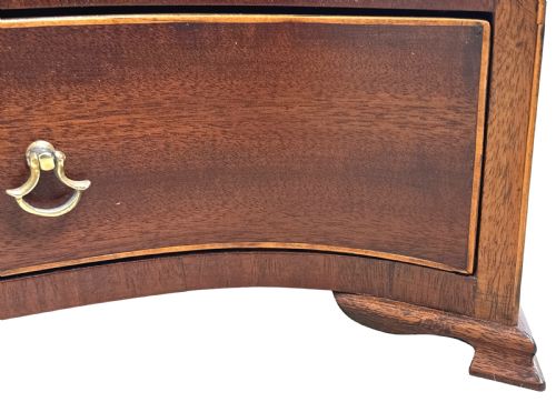 LARGE GEORGIAN MAHOGANY SERPENTINE DRESSING TABLE MIRROR - ADDITIONAL PHOTO 4