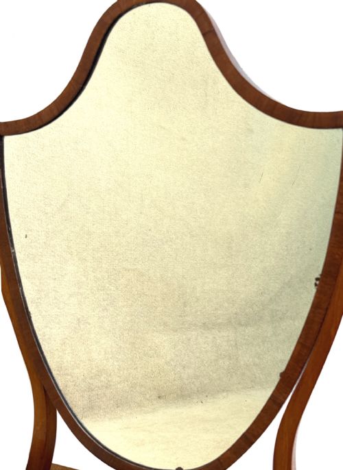 LARGE GEORGIAN MAHOGANY SERPENTINE DRESSING TABLE MIRROR - ADDITIONAL PHOTO 5