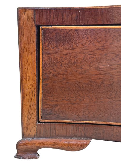 LARGE GEORGIAN MAHOGANY SERPENTINE DRESSING TABLE MIRROR - ADDITIONAL PHOTO 6