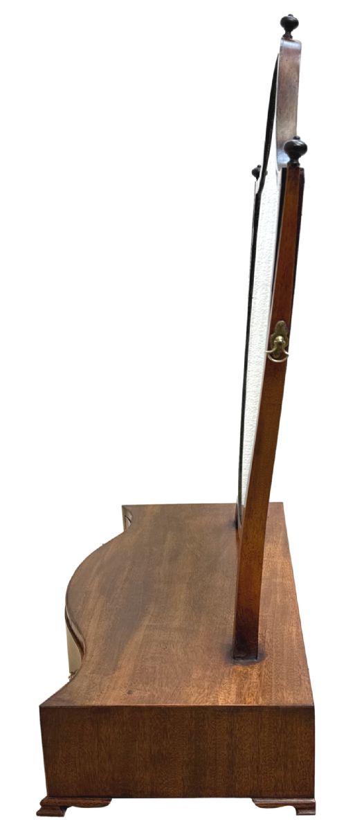 LARGE GEORGIAN MAHOGANY SERPENTINE DRESSING TABLE MIRROR - ADDITIONAL PHOTO 8