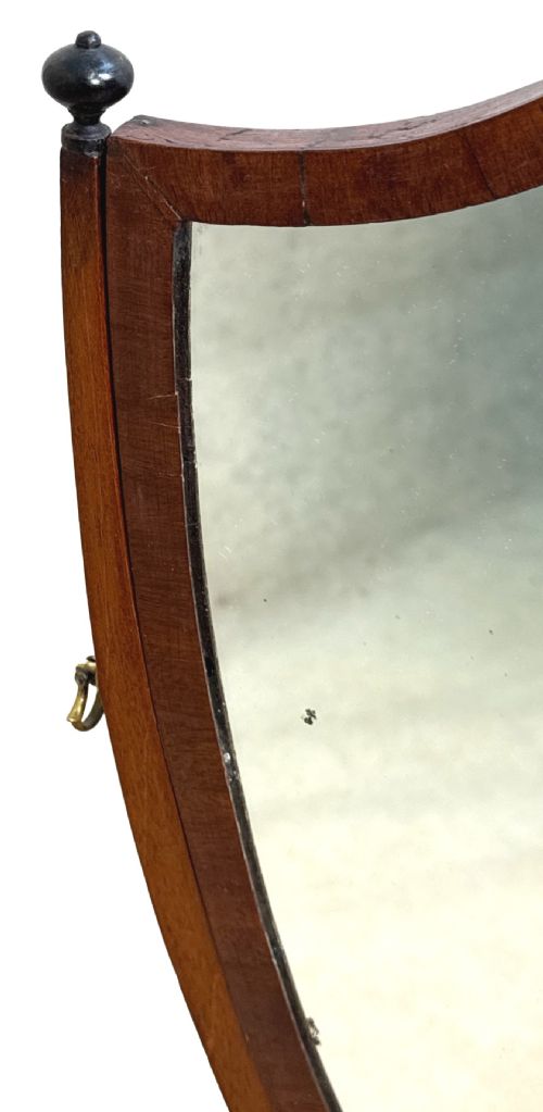 LARGE GEORGIAN MAHOGANY SERPENTINE DRESSING TABLE MIRROR - ADDITIONAL PHOTO 9