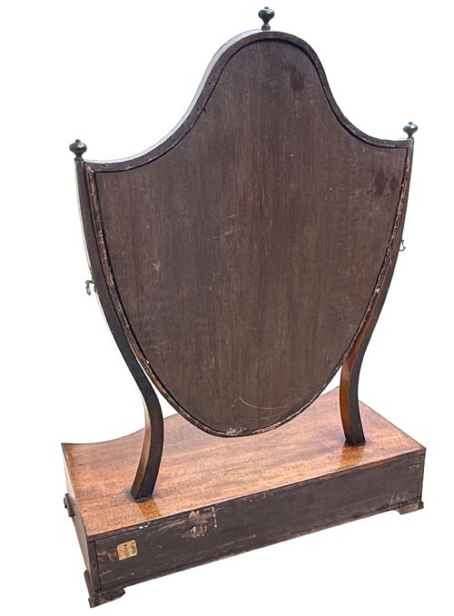 LARGE GEORGIAN MAHOGANY SERPENTINE DRESSING TABLE MIRROR - ADDITIONAL PHOTO 10