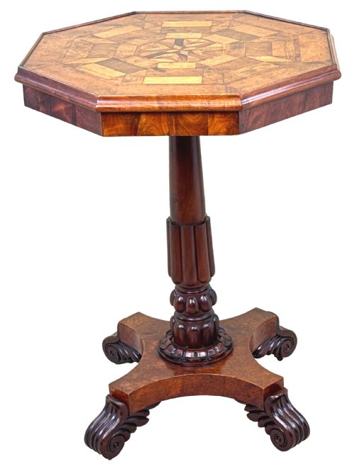 19TH CENTURY SPECIMEN WOOD TOP OCCASIONAL TABLE - ADDITIONAL PHOTO 9