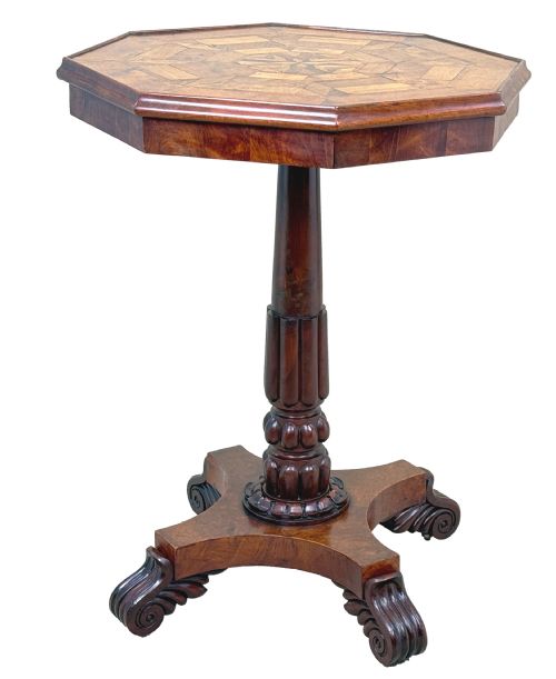 19TH CENTURY SPECIMEN WOOD TOP OCCASIONAL TABLE - ADDITIONAL PHOTO 10