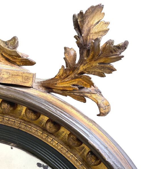REGENCY GILTWOOD CIRCULAR CONVEX MIRROR - ADDITIONAL PHOTO 7