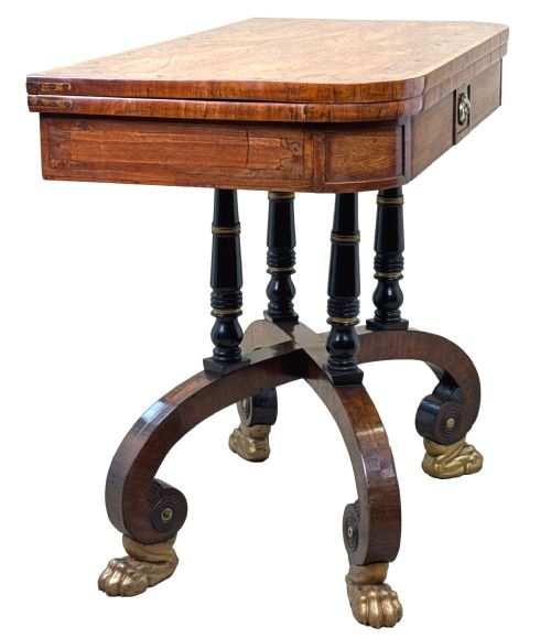 REGENCY 19TH CENTURY KINGWOOD CARD TABLE - ADDITIONAL PHOTO 1