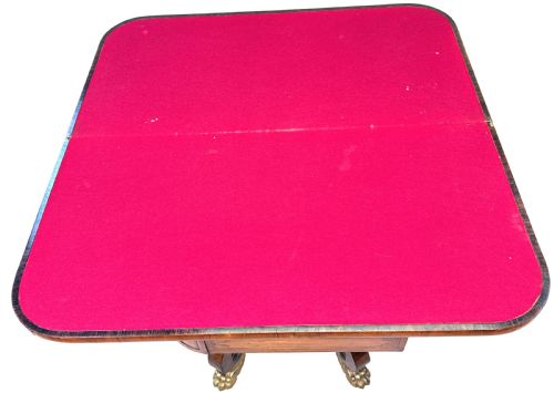 REGENCY 19TH CENTURY KINGWOOD CARD TABLE - ADDITIONAL PHOTO 5