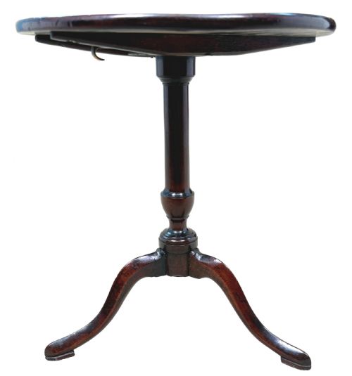 GEORGIAN 18TH CENTURY MINIATURE MAHOGANY TRIPOD TABLE - ADDITIONAL PHOTO 2