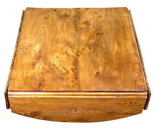 RARE 19TH CENTURY FRENCH PROVINCIAL ELM DROPLEAF CENTRE TABLE - ADDITIONAL PHOTO 10