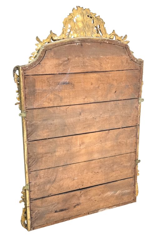 LARGE FRENCH 19TH CENTURY GILT MARGINAL PLATE OVERMANTLE MIRROR - ADDITIONAL PHOTO 9