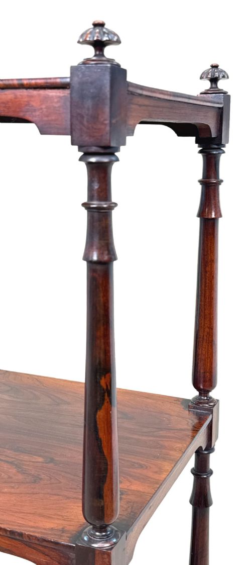 SMALL REGENCY ROSEWOOD WHATNOT - ADDITIONAL PHOTO 3