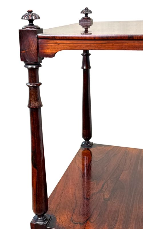 SMALL REGENCY ROSEWOOD WHATNOT - ADDITIONAL PHOTO 5