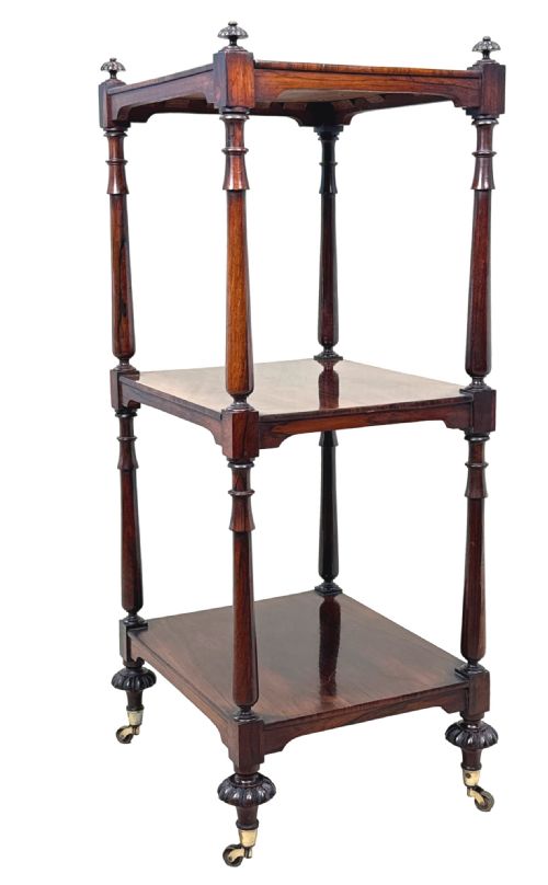 SMALL REGENCY ROSEWOOD WHATNOT - ADDITIONAL PHOTO 10