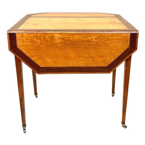 GEORGIAN SATINWOOD PEMBROKE TABLE - ADDITIONAL PHOTO 4