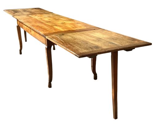 LARGE EARLY 19TH CENTURY FARMHOUSE KITCHEN EXTENDING DINING TABLE - ADDITIONAL PHOTO 1