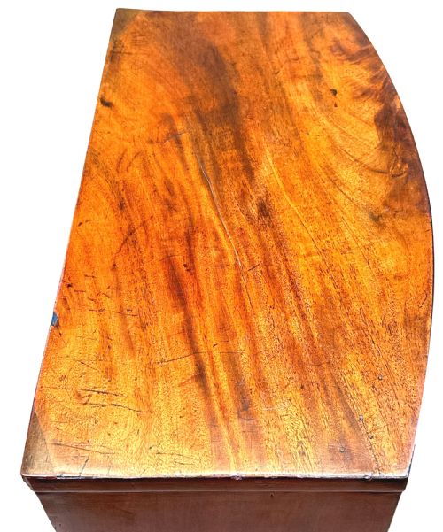 GEORGIAN MAHOGANY MINIATURE BOWFRONT CHEST OF DRAWERS - ADDITIONAL PHOTO 1