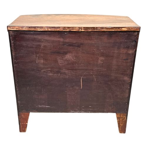 GEORGIAN MAHOGANY MINIATURE BOWFRONT CHEST OF DRAWERS - ADDITIONAL PHOTO 6