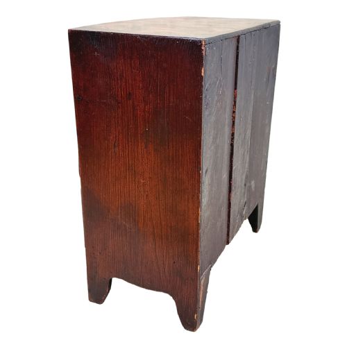 VICTORIAN MINIATURE MAHOGANY BOWFRONT CHEST OF DRAWERS - ADDITIONAL PHOTO 6