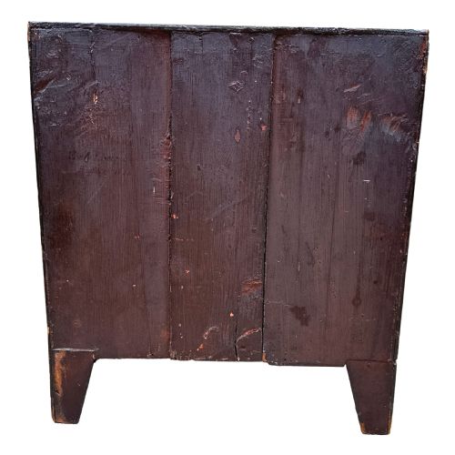 VICTORIAN MINIATURE MAHOGANY BOWFRONT CHEST OF DRAWERS - ADDITIONAL PHOTO 7