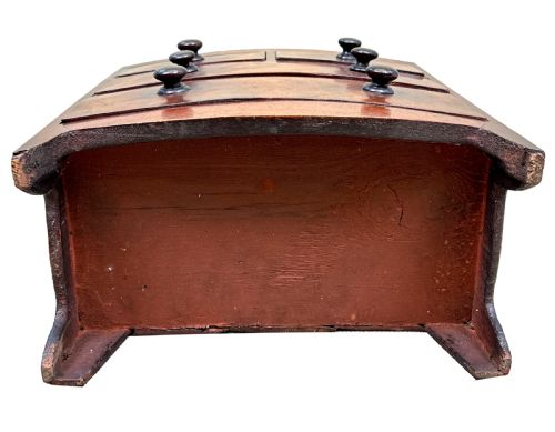 VICTORIAN MINIATURE MAHOGANY BOWFRONT CHEST OF DRAWERS - ADDITIONAL PHOTO 8