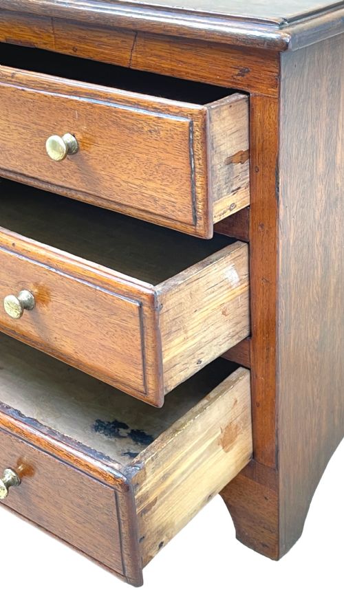 GEORGIAN MAHOGANY MINIATURE CHEST - ADDITIONAL PHOTO 3