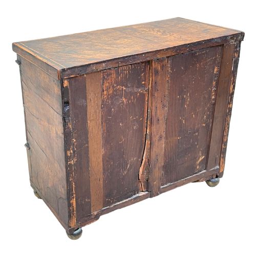REGENCY BURR OAK MINIATURE CHEST OF DRAWERS - ADDITIONAL PHOTO 7