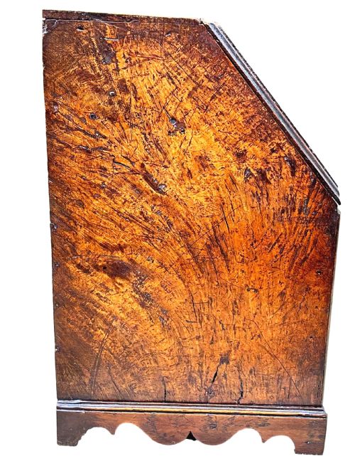 GEORGIAN 18TH CENTURY ELM TABLE TOP BUREAU - ADDITIONAL PHOTO 4