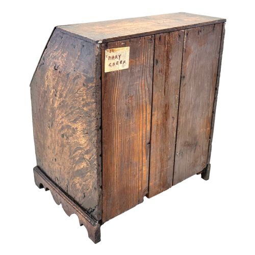 GEORGIAN 18TH CENTURY ELM TABLE TOP BUREAU - ADDITIONAL PHOTO 8