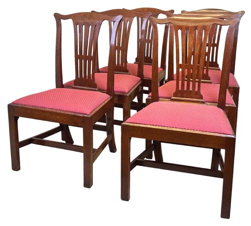 SET OF 6 CHIPPENDALE PERIOD MAHOGANY DINING CHAIRS - ADDITIONAL PHOTO 4