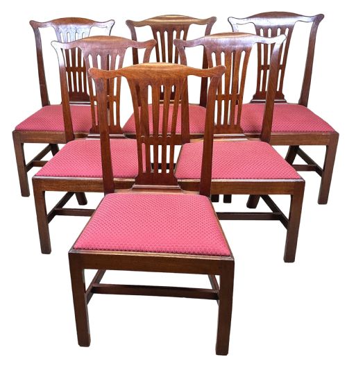 SET OF 6 CHIPPENDALE PERIOD MAHOGANY DINING CHAIRS - ADDITIONAL PHOTO 11