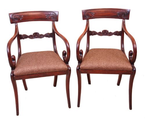 REGENCY MAHOGANY SET OF 8 DINING CHAIRS - ADDITIONAL PHOTO 3