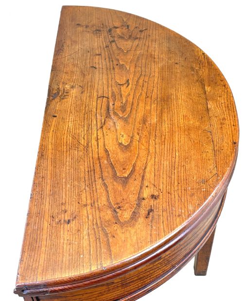 GEORGIAN ELM DEMI LUNE TEA TABLE - ADDITIONAL PHOTO 2