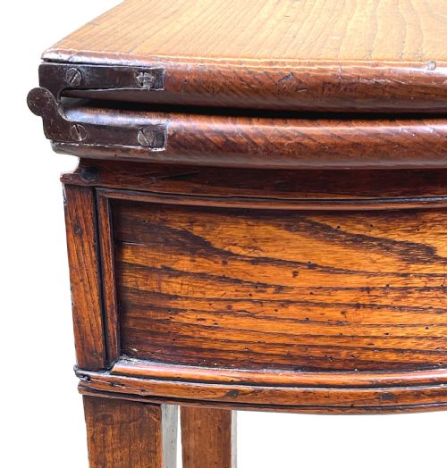 GEORGIAN ELM DEMI LUNE TEA TABLE - ADDITIONAL PHOTO 3