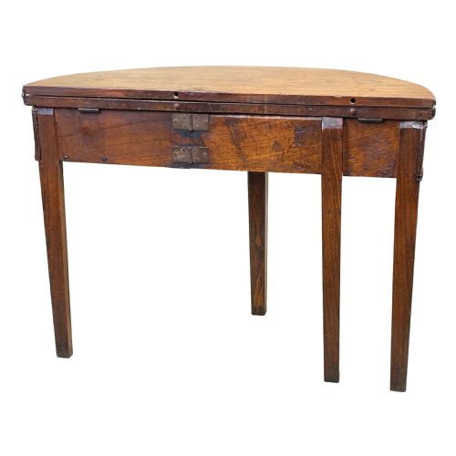 GEORGIAN ELM DEMI LUNE TEA TABLE - ADDITIONAL PHOTO 4