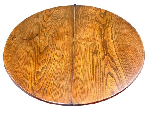 GEORGIAN ELM DEMI LUNE TEA TABLE - ADDITIONAL PHOTO 7