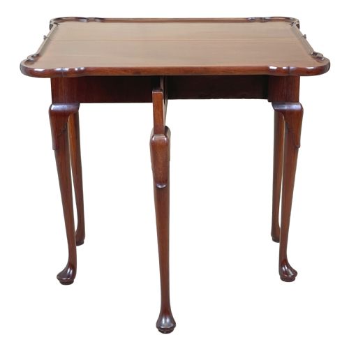 RARE 18TH CENTURY WALNUT TEA SILVER TABLE - ADDITIONAL PHOTO 5