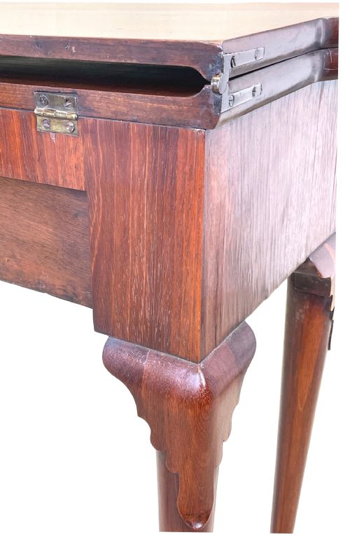 RARE 18TH CENTURY WALNUT TEA SILVER TABLE - ADDITIONAL PHOTO 10