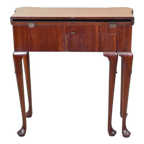 RARE 18TH CENTURY WALNUT TEA SILVER TABLE - ADDITIONAL PHOTO 11
