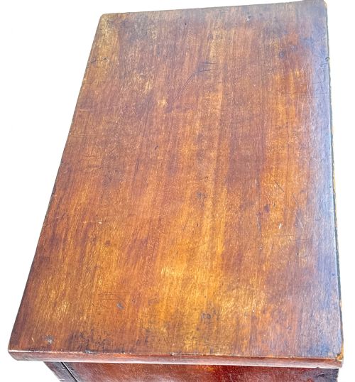 MID 19TH CENTURY MAHOGANY CHILDS WELLINGTON CHEST - ADDITIONAL PHOTO 2