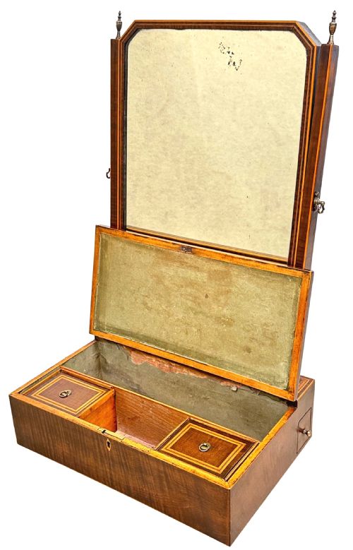 RARE 18TH CENTURY HAREWOOD DRESSING TABLE MIRROR - ADDITIONAL PHOTO 1