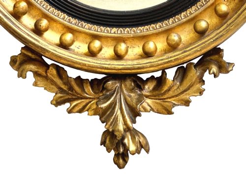 REGENCY GILTWOOD CONVEX MIRROR - ADDITIONAL PHOTO 1
