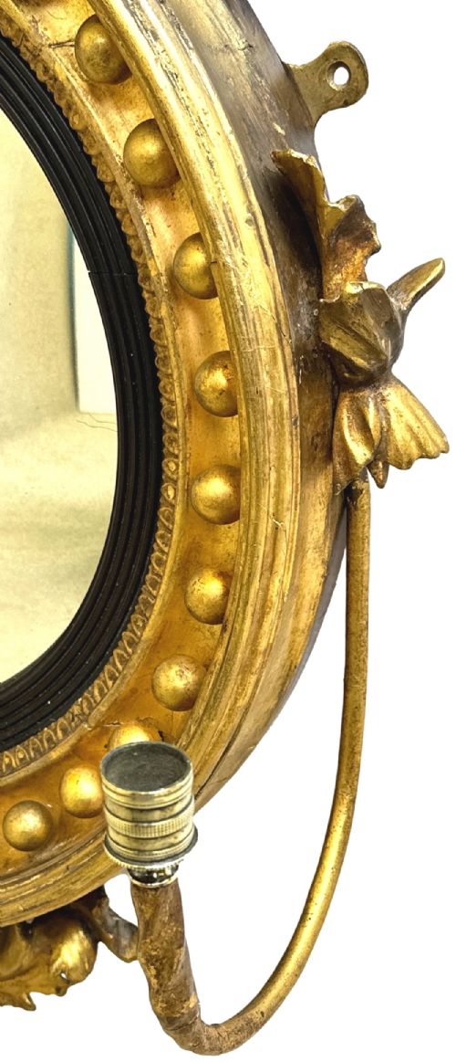 REGENCY GILTWOOD CONVEX MIRROR - ADDITIONAL PHOTO 2