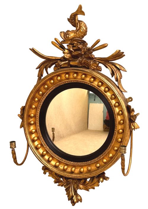 REGENCY GILTWOOD CONVEX MIRROR - ADDITIONAL PHOTO 7