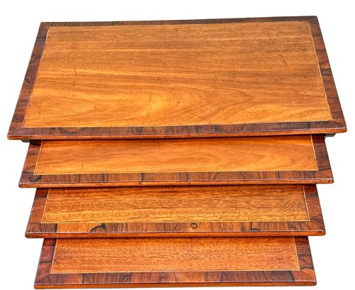 19TH CENTURY MAHOGANY QUARTETTO NEST OF FOUR COFFEE TABLES - ADDITIONAL PHOTO 3