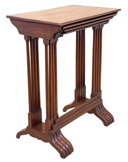 19TH CENTURY MAHOGANY QUARTETTO NEST OF FOUR COFFEE TABLES - ADDITIONAL PHOTO 9